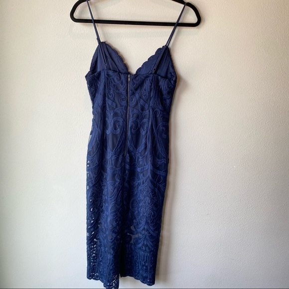 Bardot Gia Lace Dress Navy 4 - Picture 6 of 10